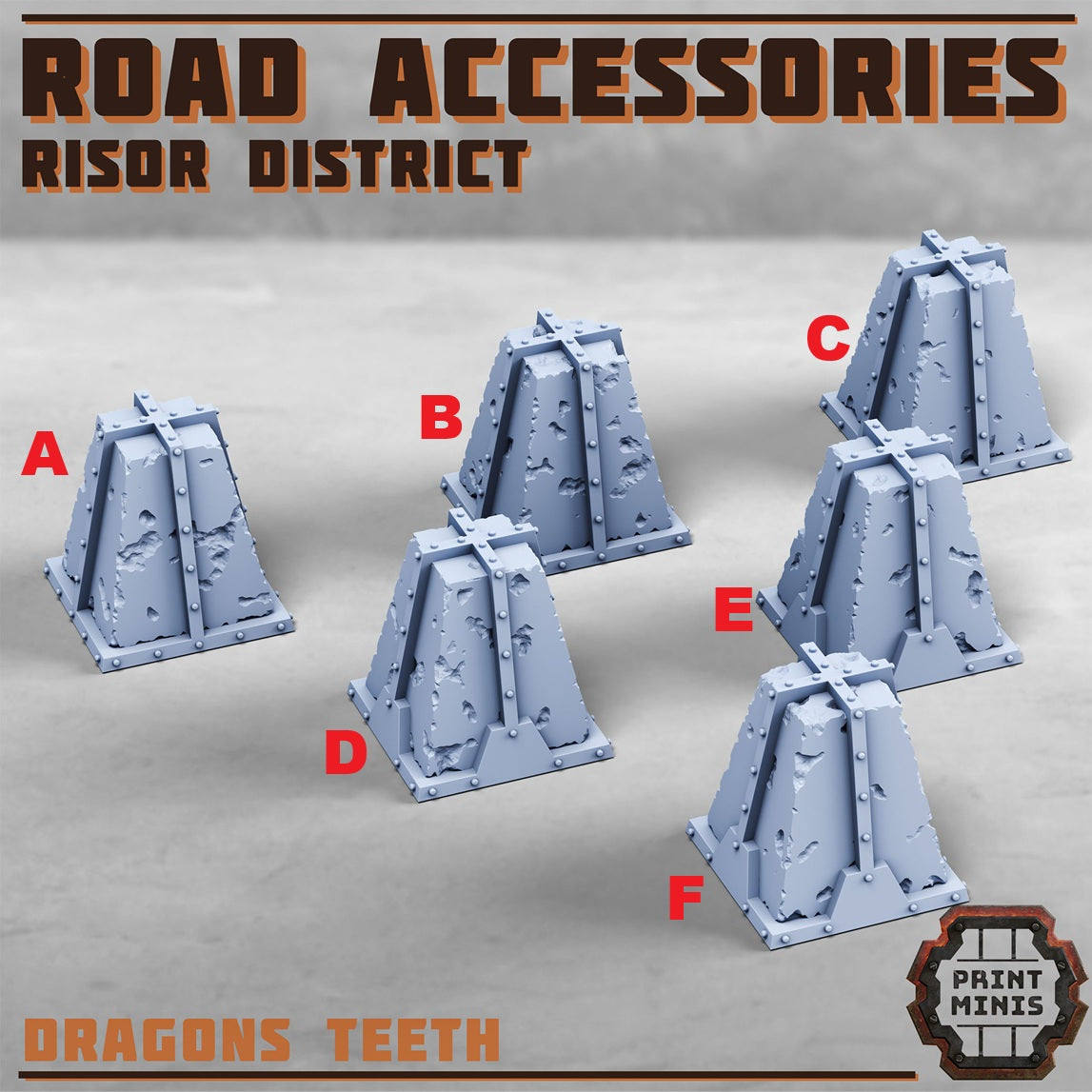 Road Accessories, Scenery Kit - Print Minis