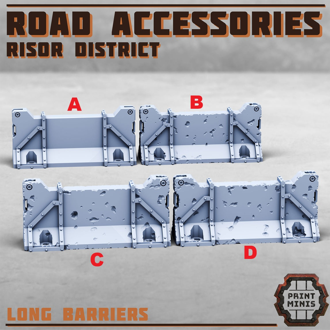Road Accessories, Scenery Kit - Print Minis