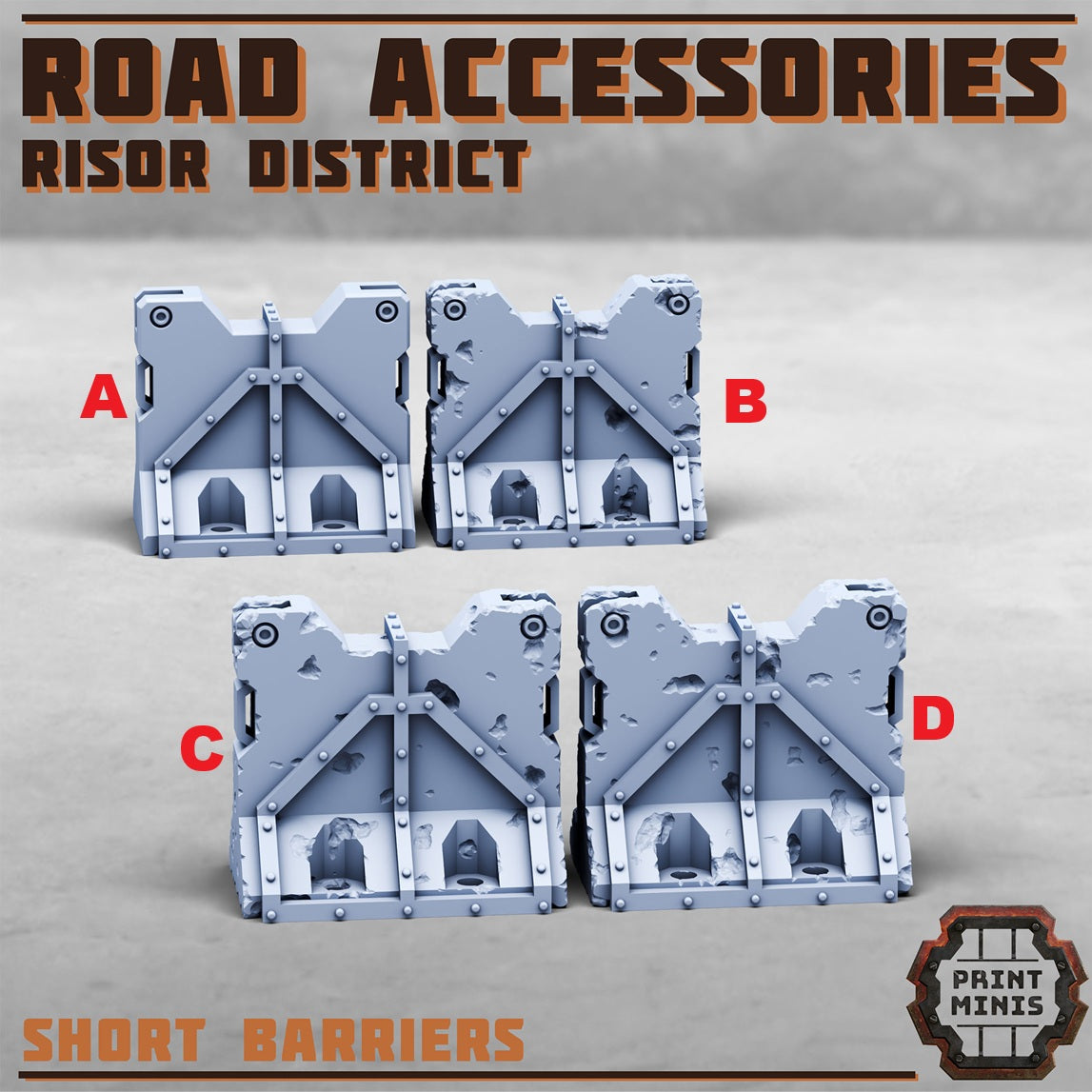 Road Accessories, Scenery Kit - Print Minis