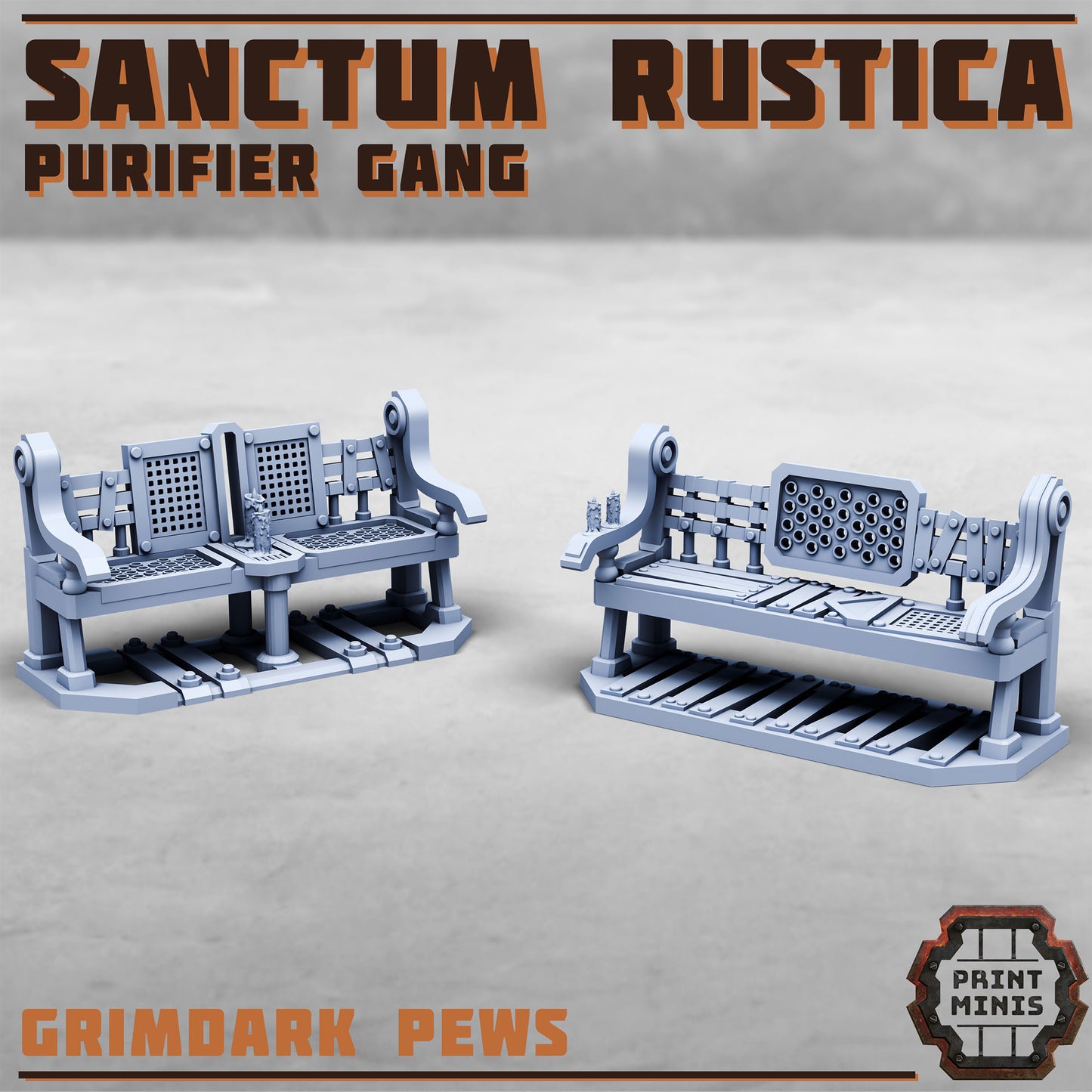 Sanctum Rustica, Pews (2 Variants Available) - Print Minis