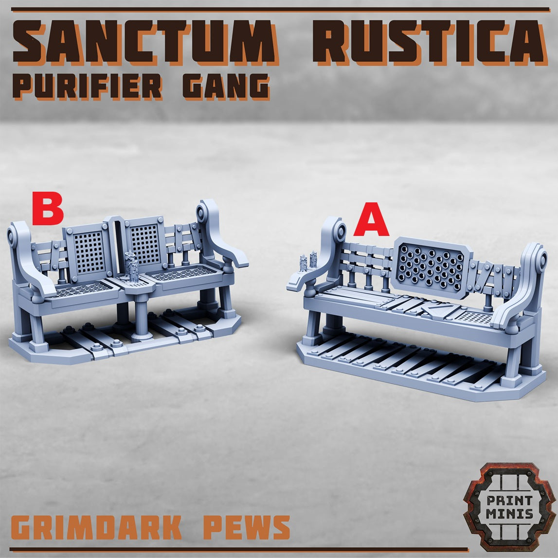 Sanctum Rustica, Pews (2 Variants Available) - Print Minis