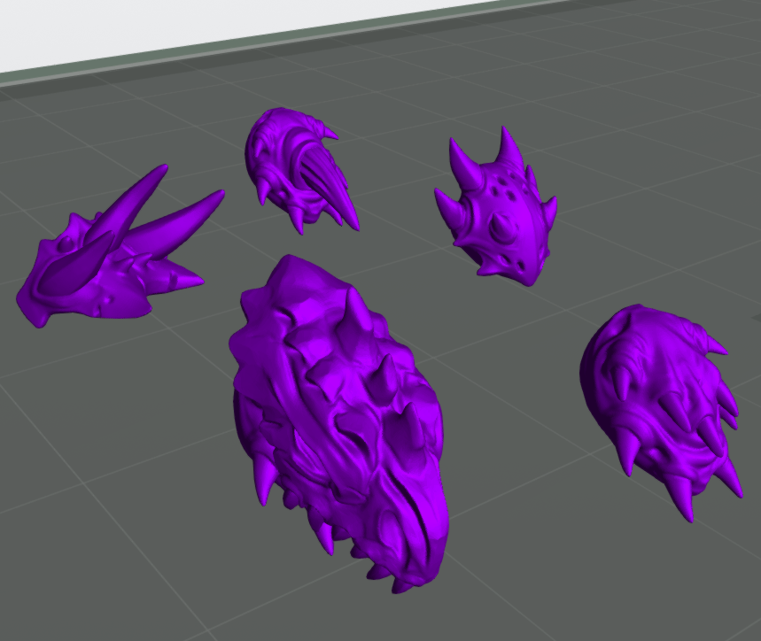Primal Heart Eldarch Pauldrons, Customisation Pack - 32mm Scale (5 Variants Available) - Battle Yak