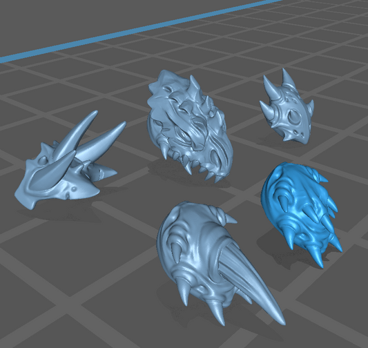 Primal Heart Eldarch Pauldrons, Customisation Pack - 28mm Scale (5 Variants Available) - Battle Yak