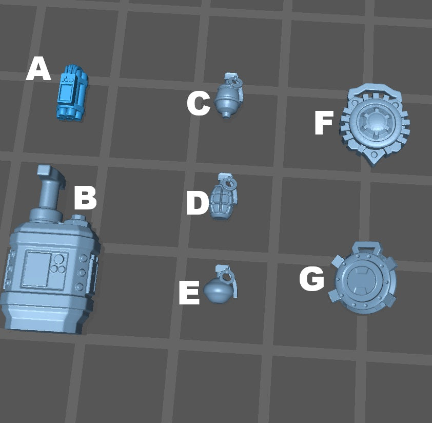 Bomber and Bomb Scatter, Code Splicer Cult - Print Minis