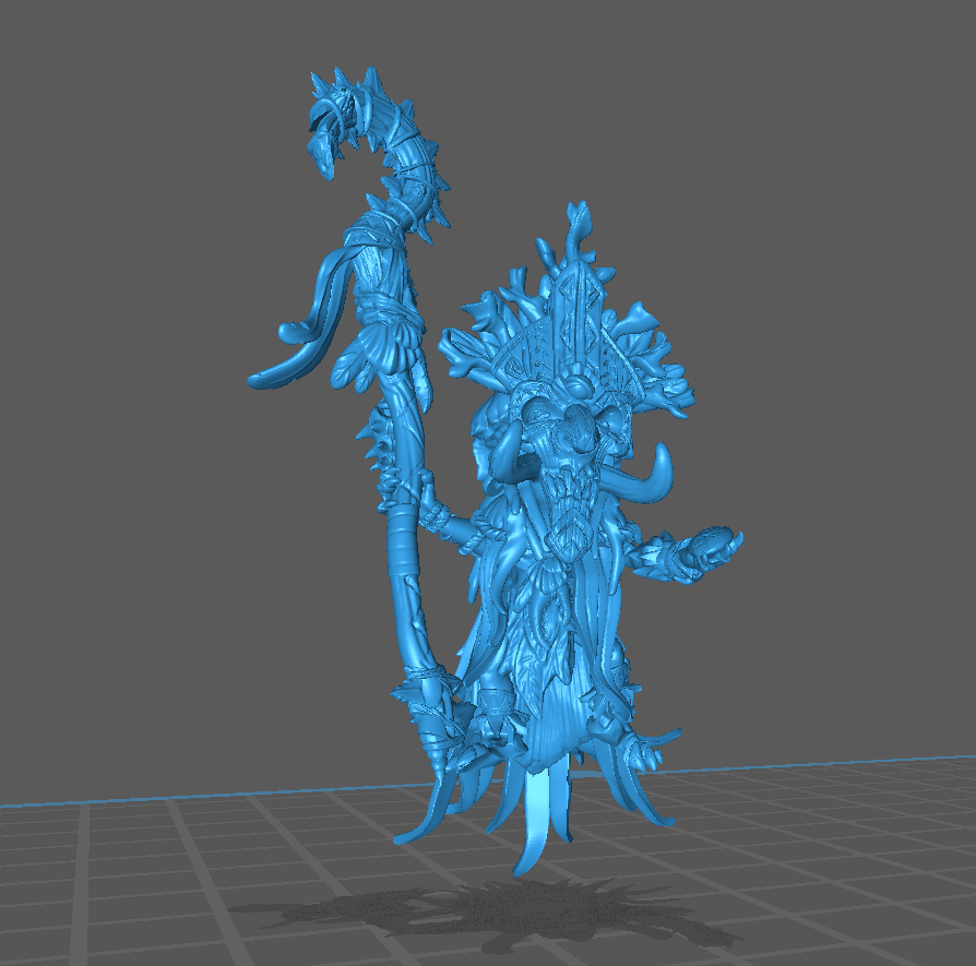 Jellyfetich, Tikki Spirit Shaman with Crab Stand - Clay Beast Creations