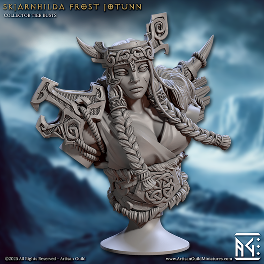 Skjarnhilda the Frost Jotunn, Ice Giant Bust - Artisan Guild