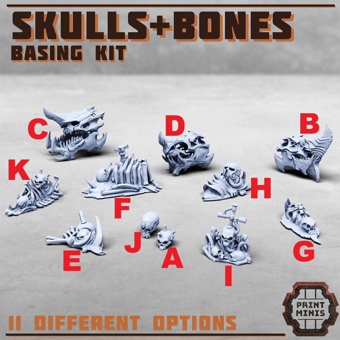 Skulls and Bones, Scenery Kit (11 Variants Available) - Print Minis