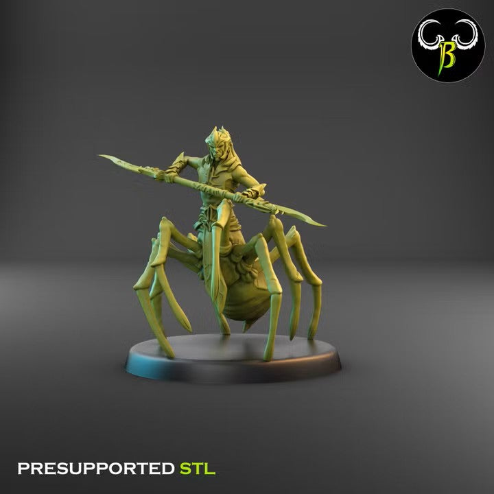 Spider God Favoured, Blade Squad - Spider Centaur Elves (7 Variants Available) - Clay Beast Creations