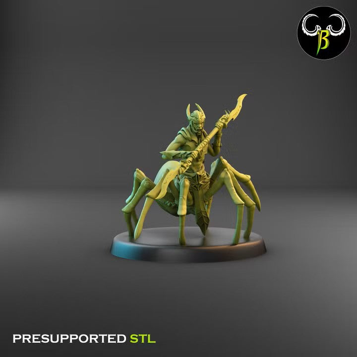 Spider God Favoured, Blade Squad - Spider Centaur Elves (7 Variants Available) - Clay Beast Creations