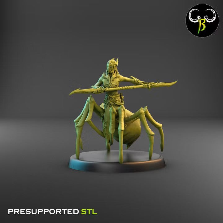 Spider God Favoured, Blade Squad - Spider Centaur Elves (7 Variants Available) - Clay Beast Creations