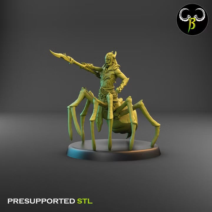 Spider God Favoured, Blade Squad - Spider Centaur Elves (7 Variants Available) - Clay Beast Creations