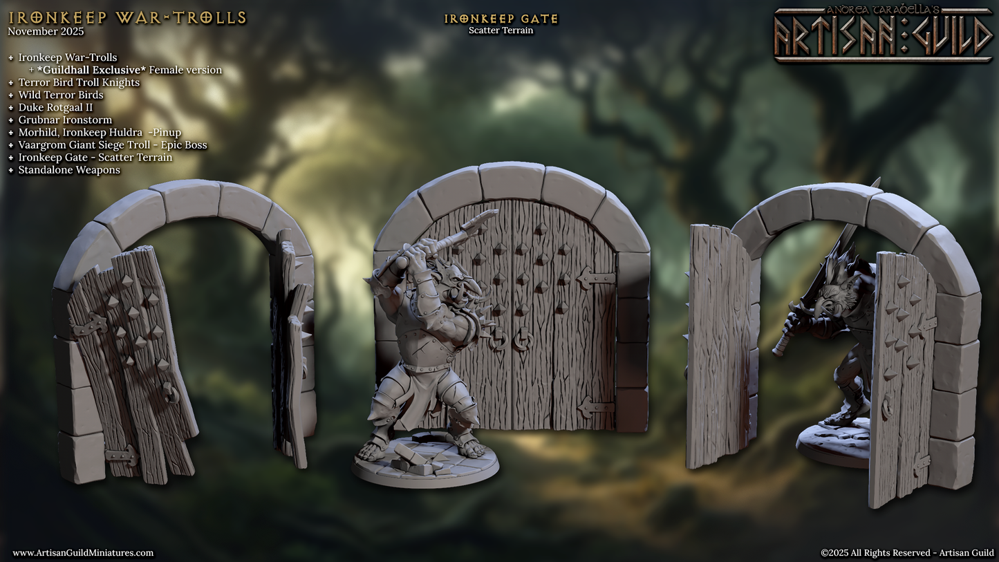 Ironkeep Gate, Terrain Set (3 Variants Available) - Artisan Guild