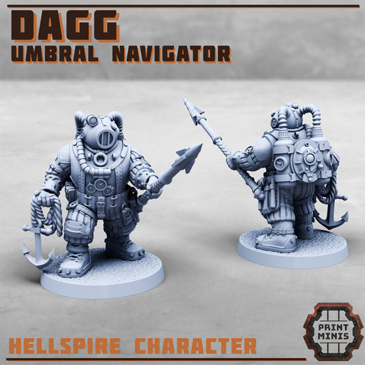 Dagg, Umbral Navigator - Hellspire Character - Print Minis