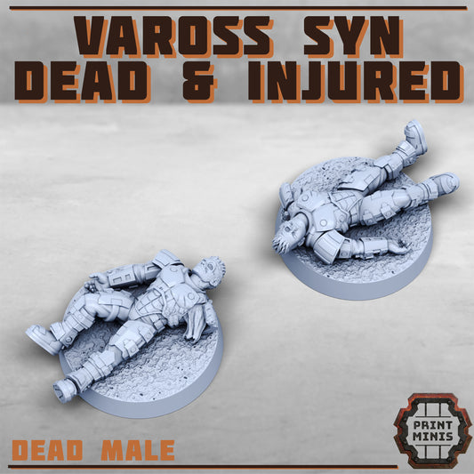 Vaross Syn - Dead and Injured Soldiers (7 Variants Available) - Print Minis