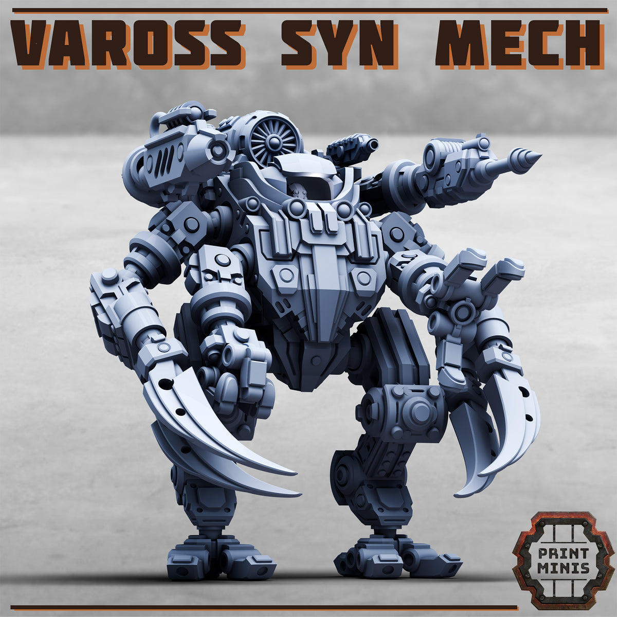 Vaross Syn Mech, Modular Combat Robot (2 Variants Available) - Print Minis