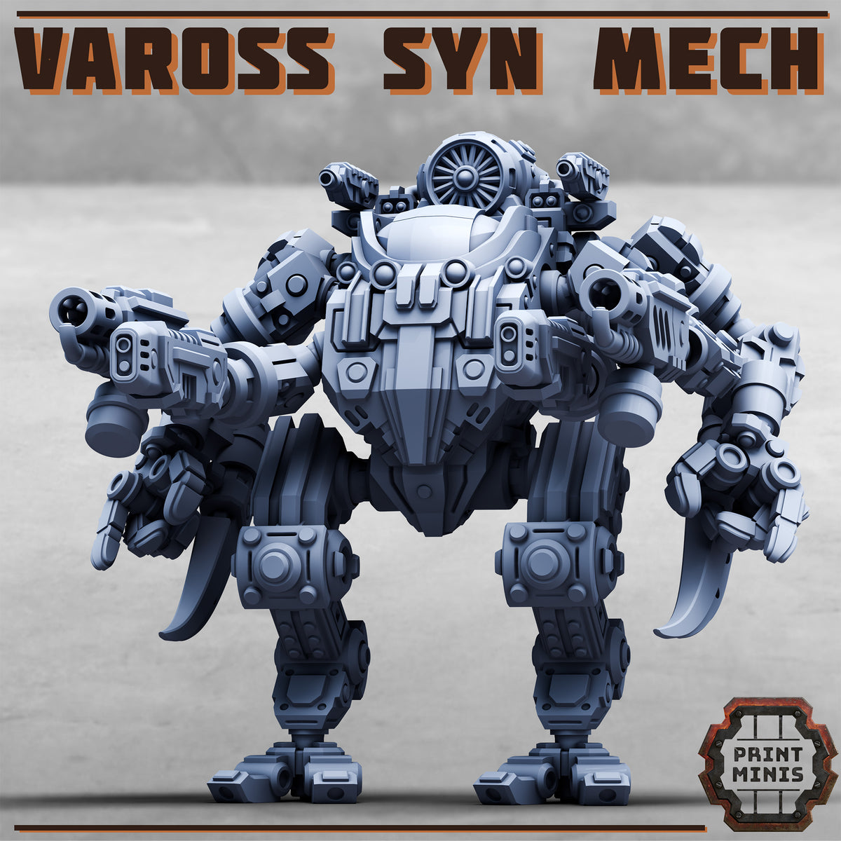 Vaross Syn Mech, Modular Combat Robot (2 Variants Available) - Print Minis