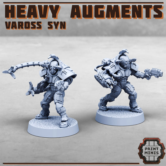 Heavy Augments, Vaross Syn Gang - Technologically Upgraded Mech Fighters (4 Variants Available) - Print Minis