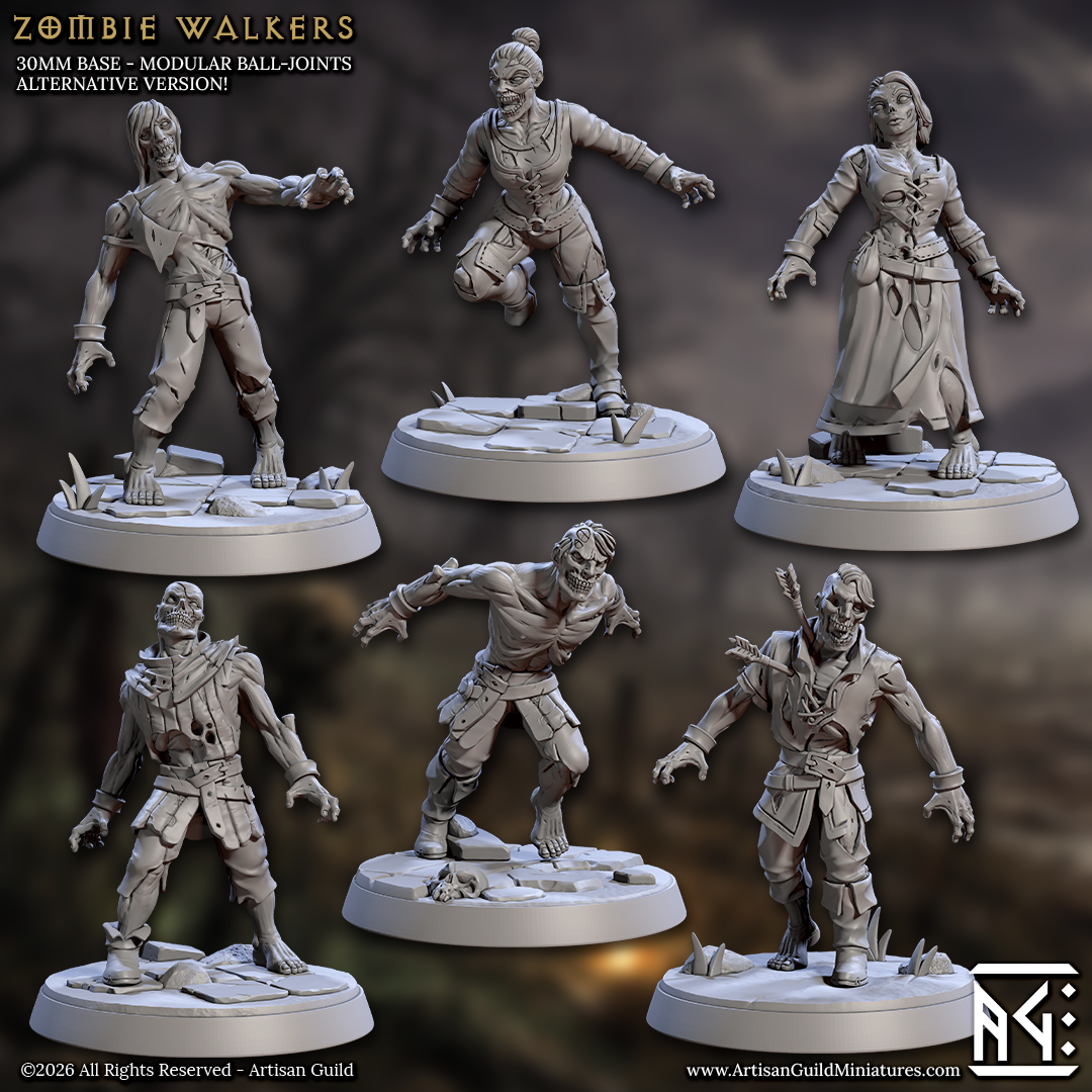 Zombie Walkers (6 Variants Available) - Artisan Guild