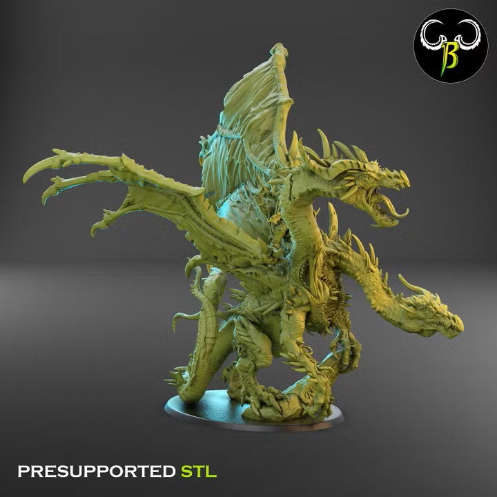 Warped Dragon and Demonic Lord Rider - Clay Beast Creations