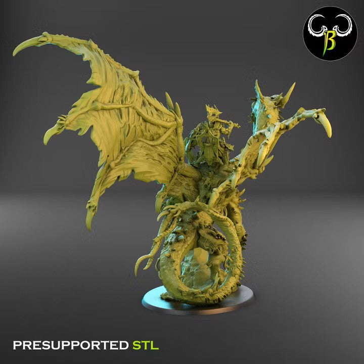 Warped Dragon and Demonic Lord Rider - Clay Beast Creations