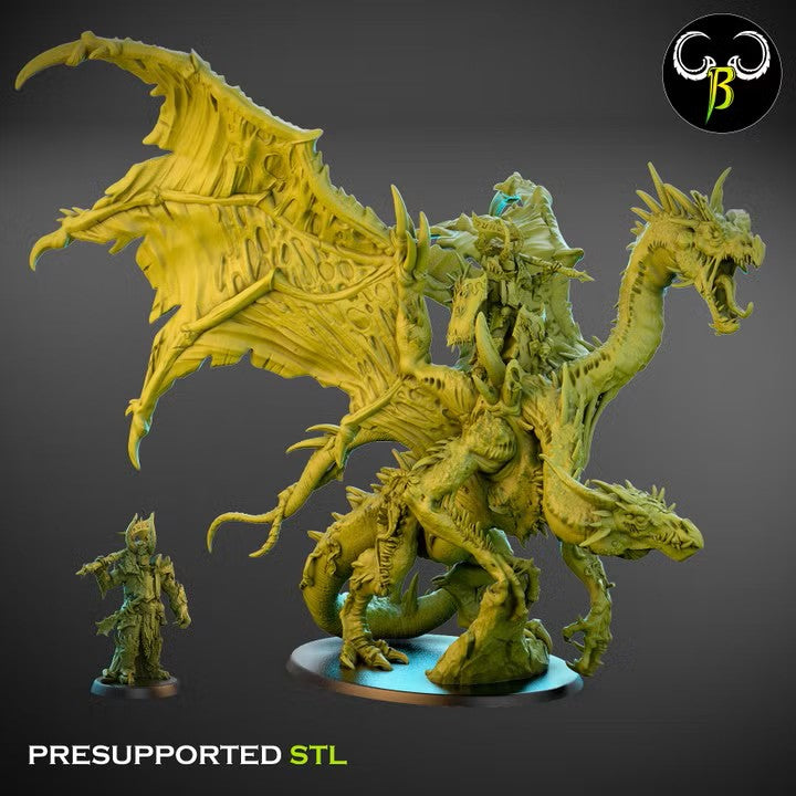 Warped Dragon and Demonic Lord Rider - Clay Beast Creations