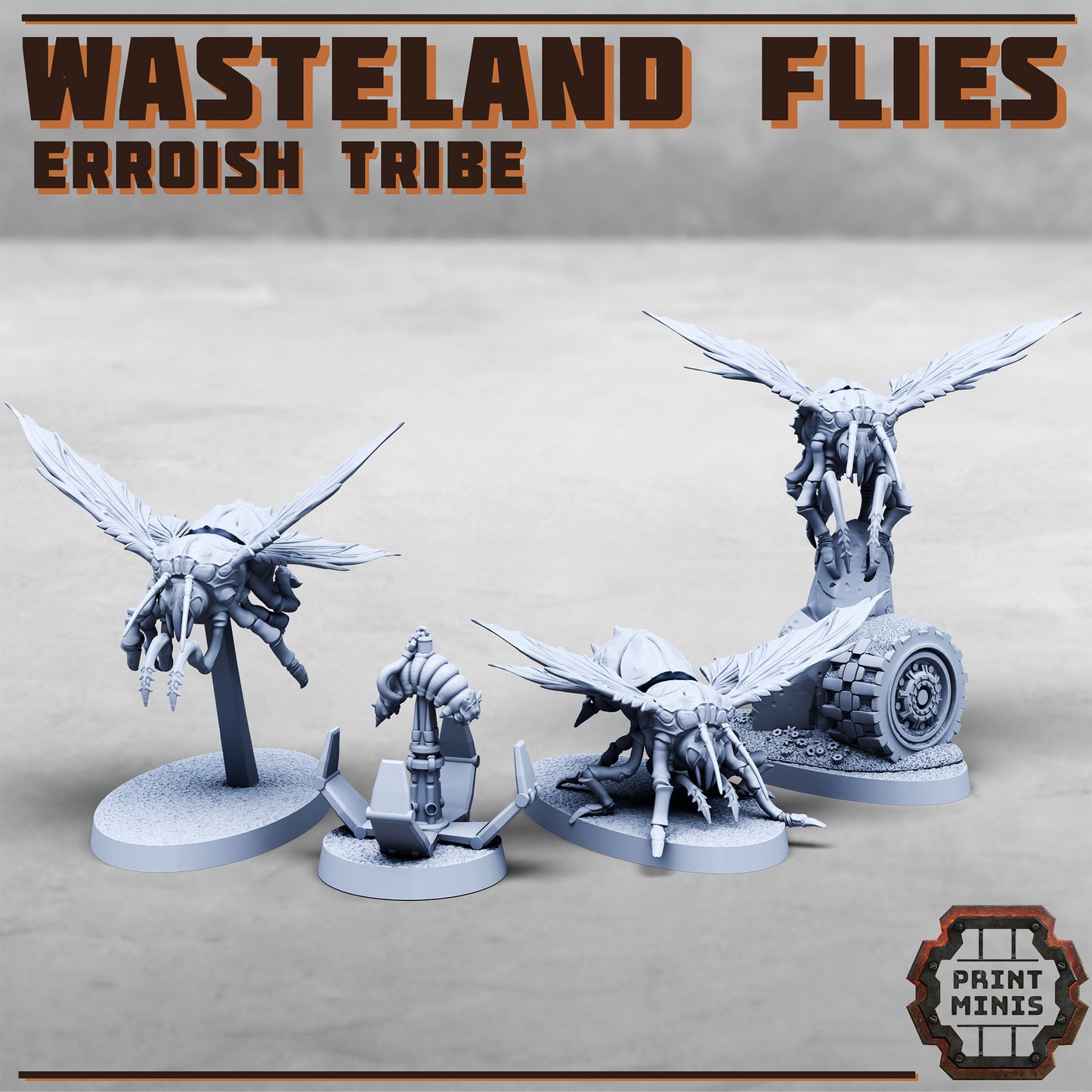 Wasteland Flies, Erroish Tribes - Alien Insects (4 Variants Available) - Print Minis