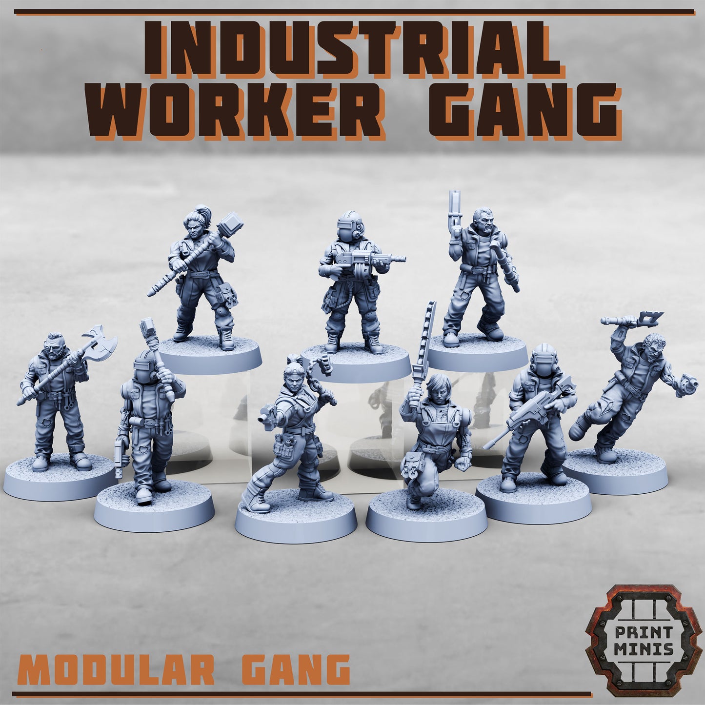 Industrial Worker Gang (9 Variants Available) - Print Minis