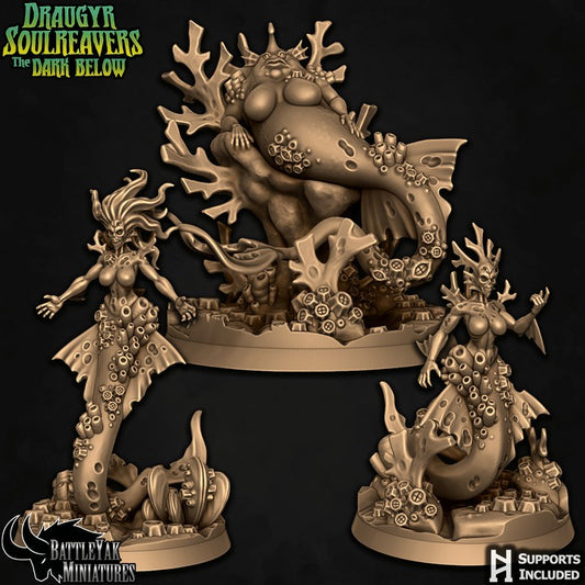 Abyssal Sisters, Deep Sea Mermaid Pinups (6 Variants Available) - Battle Yak