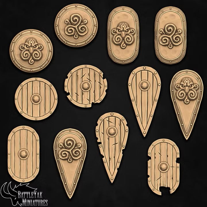 Draugr Cold One Weapons & Shields, Cursed Underwater Armour Customisation Pack (27 Variants Available) - Battle Yak