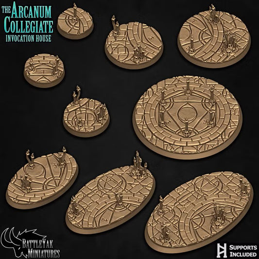Chamber of Invocation Bases - Magical Ritual Base Set (15 Variants Available) - Battle Yak