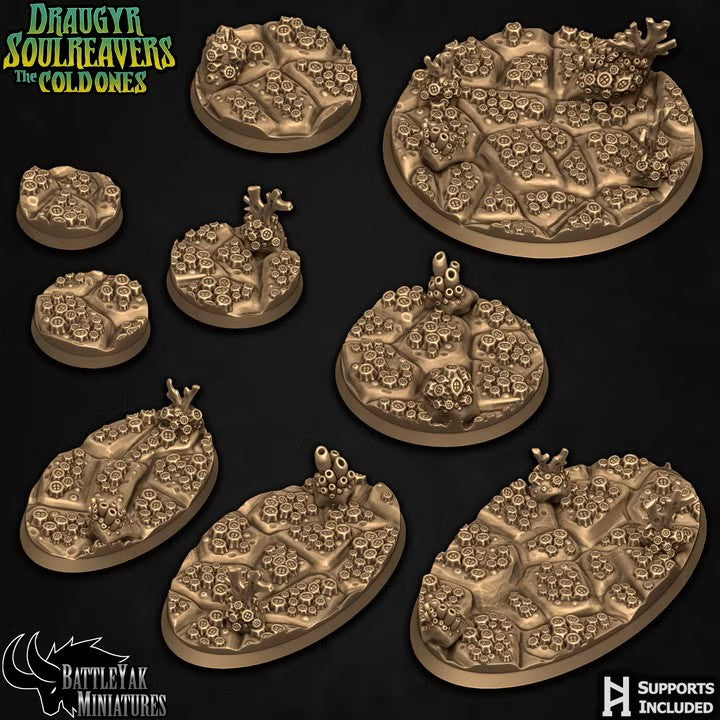 Abyssal Depth Bases - Barnacled Ocean Floor Base Set (35 Variants Available) - Battle Yak