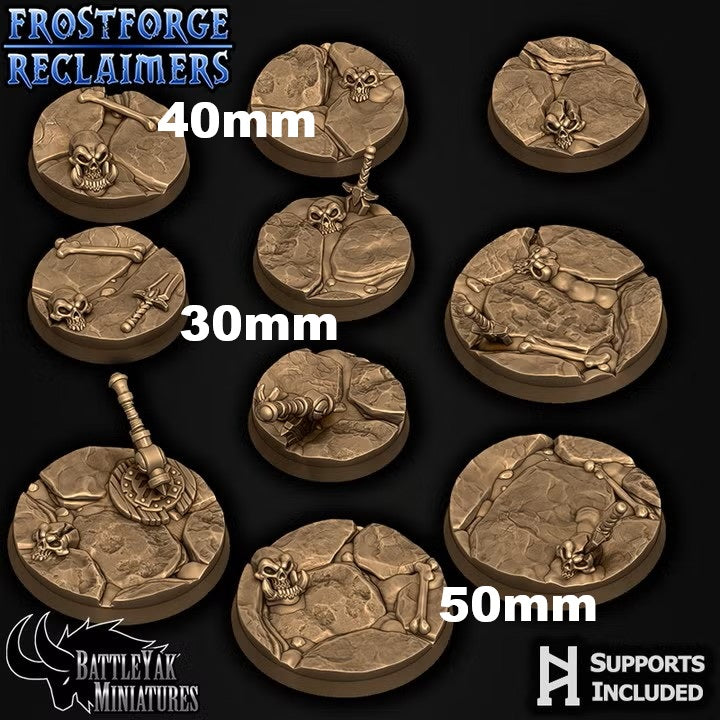 Frostforge Bases, Ice and Snow Winter Bases with Weapons (18 Variants Available) - Battle Yak