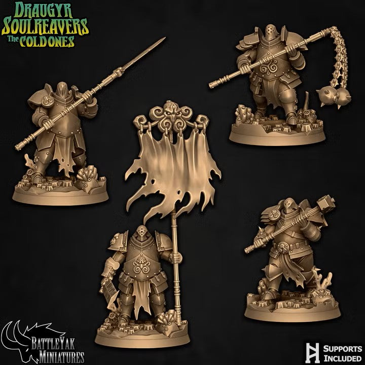 Draugr Soulreavers Cold Ones, UnCursed Undersea Champions (4 Variants Available) - Battle Yak