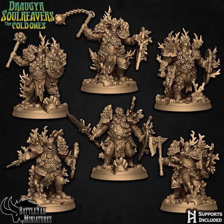 Draugr Soulreavers Cold Ones, Cursed Undersea Warriors (6 Variants Available) - Battle Yak