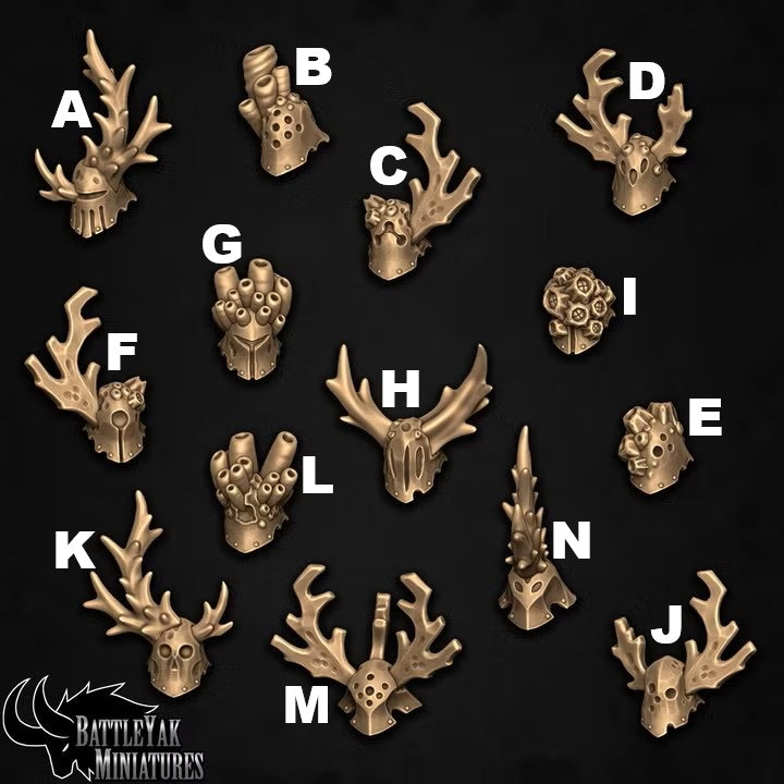 Draugr Soulreaver Heads, Cursed Underwater Helmet Customisation Pack - (14 Variants Available) - Battle Yak