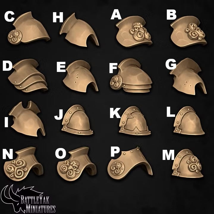 Draugr Cold One Pauldrons, UnCursed Underwater Armour Customisation Pack (16 Variants Available) - Battle Yak