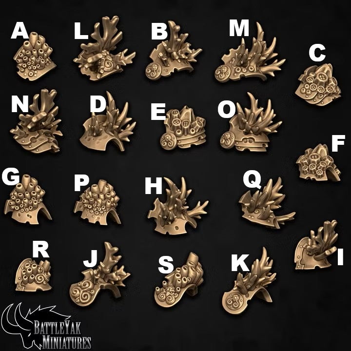Draugr Cold One Pauldrons, Underwater Armour Customisation Pack (19 Variants Available) - Battle Yak