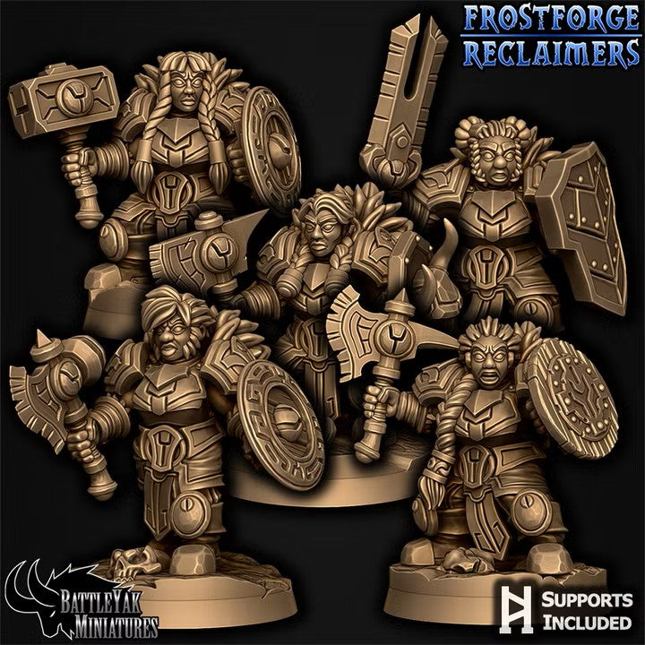 Frostforged Battle Damsels, Dwarven Warrior Women (6 Variants Available) - Battle Yak