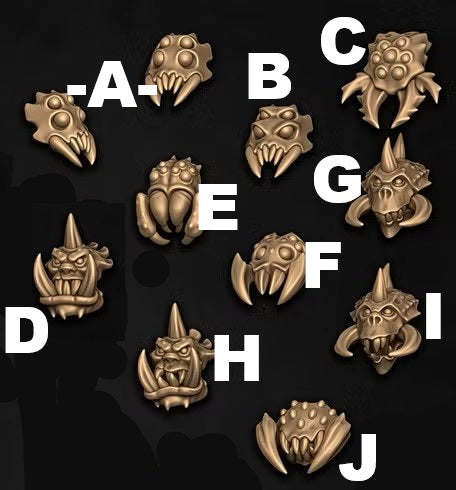 Spiderbite Heads, Goblin-Spider Customisation Pack (10 Variants Available) - Battle Yak