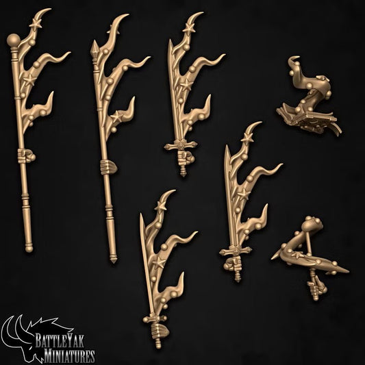 Arcanum Collegiate Invocation Weapons & Trinkets, Human Wizard Customisation Pack (13 Variants Available) - Battle Yak