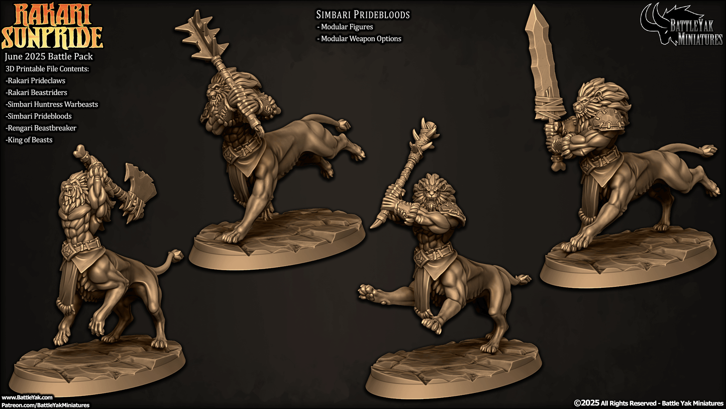 Rakari Sunpride, Simbari Prideblood - Lion Centaurs (4 Variants Available) - Battle Yak