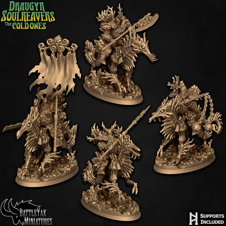 Deepspawn Riders, Cursed Undersea Heavy Warriors with Seahorse Monster Mounts (4 Variants Available) - Battle Yak
