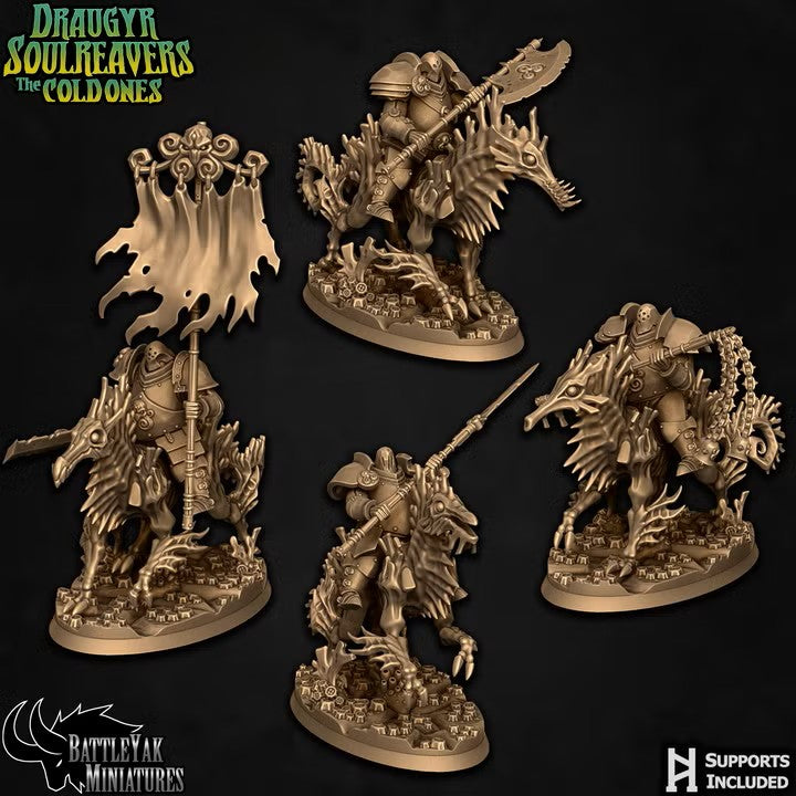 Deepspawn Riders, UnCursed Undersea Heavy Warriors with Seahorse Monster Mounts (4 Variants Available) - Battle Yak