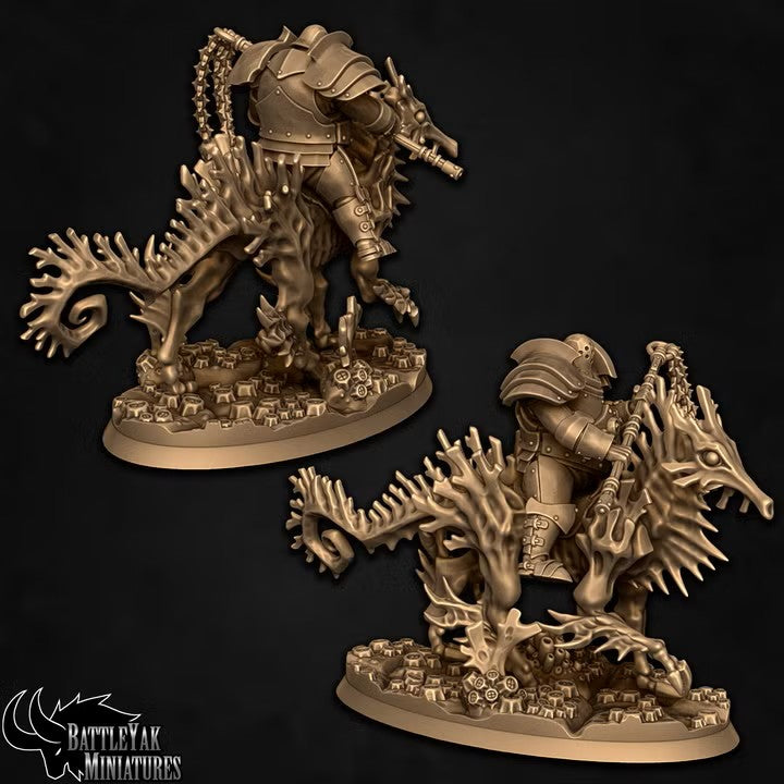 Deepspawn Riders, UnCursed Undersea Heavy Warriors with Seahorse Monster Mounts (4 Variants Available) - Battle Yak