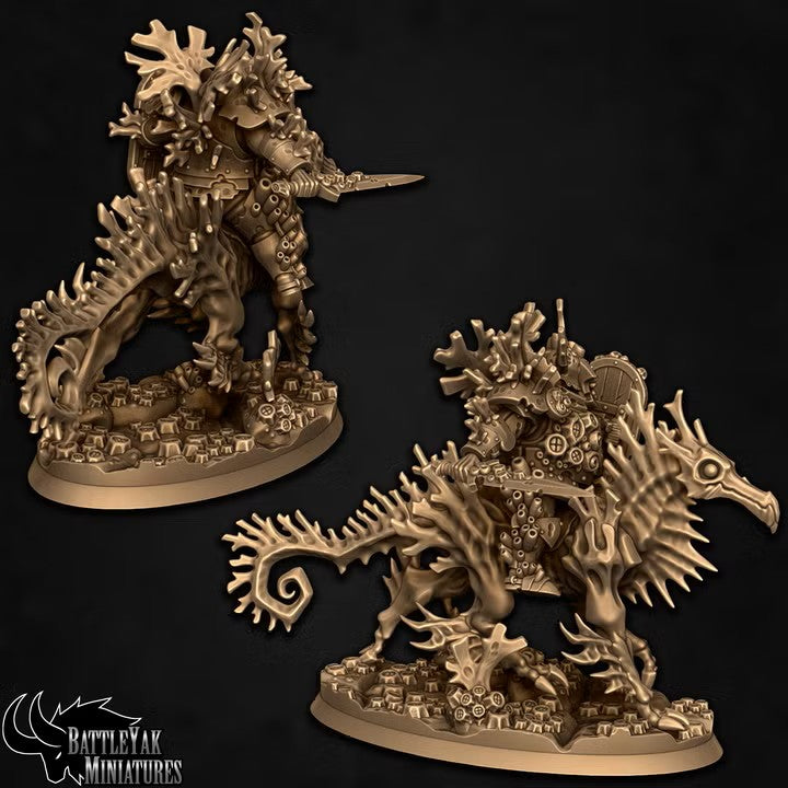 Deepspawn Riders, Cursed Undersea Warriors with Seahorse Monster Mounts (4 Variants Available) - Battle Yak