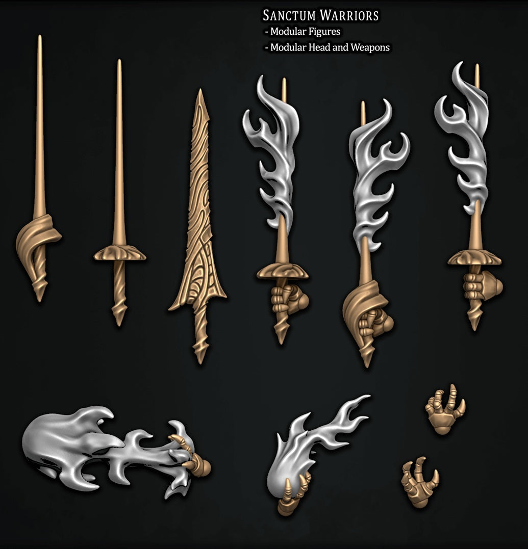 Soulfire Sanctum Weapons, Insect Folk Customisation Pack - 28mm Scale (18 Variants Available) - Battle Yak