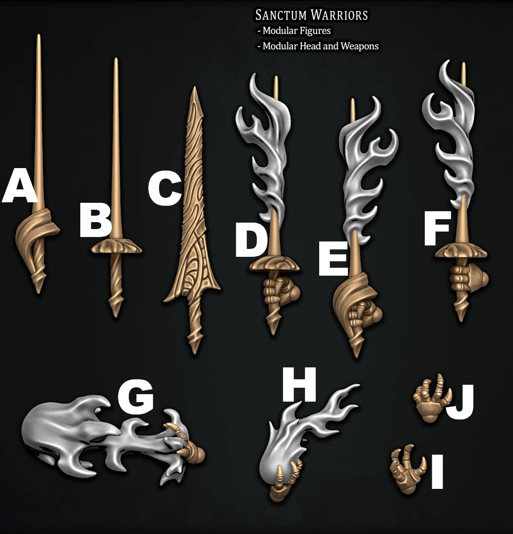 Soulfire Sanctum Weapons, Insect Folk Customisation Pack - 28mm Scale (18 Variants Available) - Battle Yak