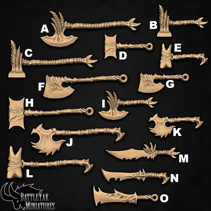 Spellbound Outsider Weapons, Demonic Customisation Pack  (15 Variants Available) - Battle Yak