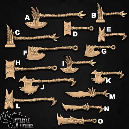 Spellbound Outsider Weapons, Demonic Customisation Pack  (15 Variants Available) - Battle Yak