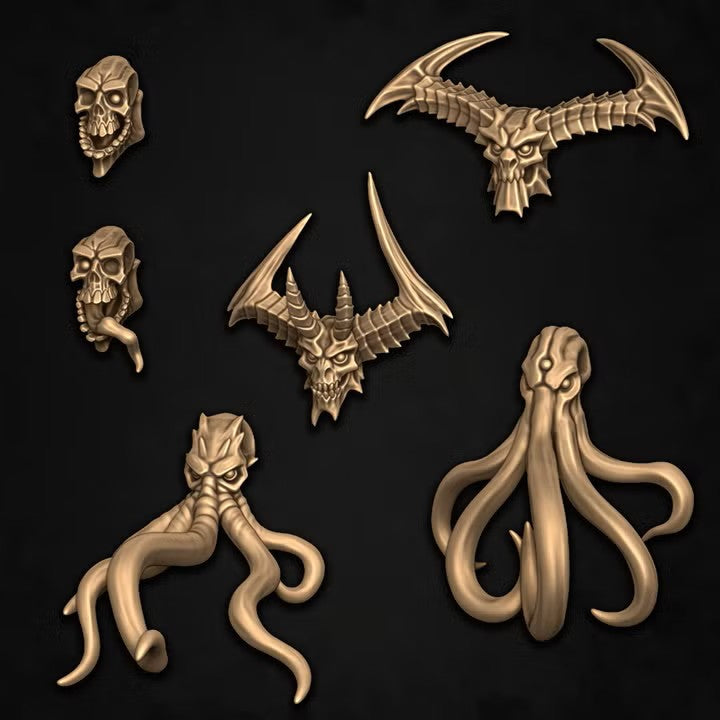 Spellbound Outsider Heads, Demonic Customisation Pack (6 Variants Available) - Battle Yak